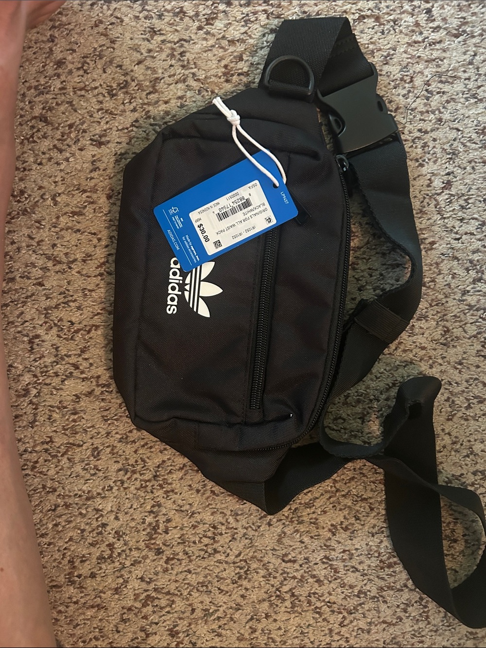 adidas Black Trefoil Waist Bag